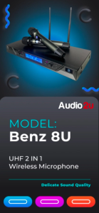 Professional Pro Cobra UHF Benz-8U Wireless Microphone