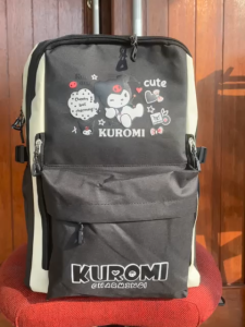 BBS - TAS RANSEL KUROMI - TAS RANSEL ANAK SEKOLAH TERBARU 2024 TAS RANSEL FREE RAINCOVER