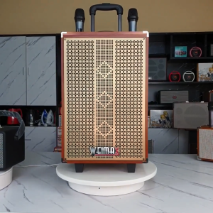 Loa Vali Kéo Bluetooth Di Động WEIMAX K-S302 |400w| chỉnh Bass Treble.Kèm 2 Micro Không Dây Karaoke âm thanh cực lớn thùng gỗ sống động bảo hành chính hãng 12 tháng