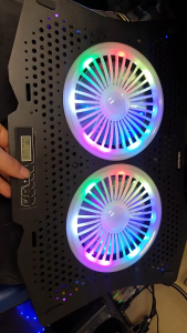 NYK Nemesis Cooling Pad THUNDERSTORM X6 Dual Big Fan RGB