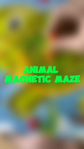 Hntob 29*29cm Wooden Maze Magnetic Toys Cartoon Animal Learning Counting Toddler Educational Toy