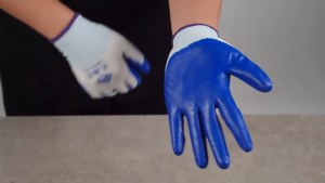 ถุงมือ (12คู่) ถุงมือนิรภัย ถุงมือเคลือบยาง ถุงมือกันบาด กันหนาม กันลื่น