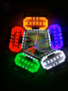 1 Pc - R/E Mini Raptor 24V (13cm x 10cm) Waterproof LED Truck Side Marker Lamp Clearance Light for All Truck Trailer Elf Forward Tractor Jeep Bus etc.