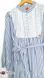 Gamis salur mix brokat jumbo ld 110 120 bahan katun maxi dress busui terbaru