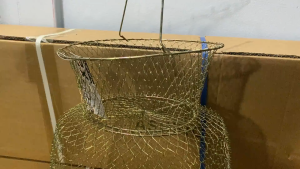 กระชังเหล็กชุบซิงค์ NUCARI ฝาเปิด-ปิด แบบสปริง แข็งแรง