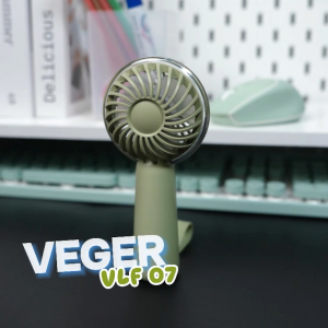 พัดลมมือถือ VEGER VLF-07 พัดลมพกพา น้ำหนักเบา พกพาง่าย ปรับระดับความแรงได้ 3ระดับ แบตเตอรี่ 2000mAh ใช้งานได้ 8ชม รับประกัน 1ปี