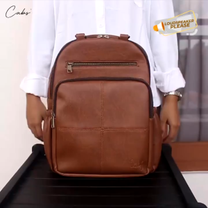 TAS RANSEL LAPTOP KERJA WANITA | ELEGANT STYLE | BAHAN KULIT