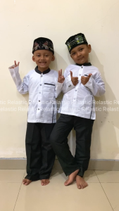 Baju Koko Jasko Anak Laki Laki Lengan Panjang Putih Terbaru 2024 Seragam Ngaji Anak