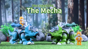 CAP - Mainan Koleksi Anak Robot Elektrik Dino Triceraptor Duel Tempur - Triceraptor Mecha