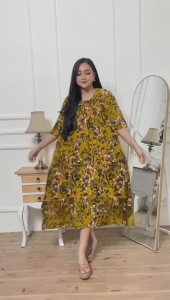 DASTER FUJI JUMBO BEST SELLER MOTIF TERBARU DRESS FUJI JUMBO XXXXL MUAT BB 100 KILO DASTER FUJI RAYON PREMIUM TEBAL Dress Criss Cross Wanita - Lazada