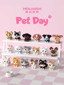 MEKANSM Nano Block Kucing Puzzle Block Hachimi Dog & Cat Block Balok Susun Hewan Peliharaan