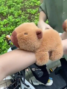 Cute Capybara Slap Bracelets Stuffed Kawaii Animal Plush Doll Toy Children Girls Birthday Gift