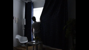 ผ้าม่านทึบลายดาวหน้าต่าง ผ้ากันแสงแดด ผ้าม่านกันUV ทึบ ลดร้อน ผ้าม่านสีพื้น (ห่วงตาไก่) พร้อมส่ง