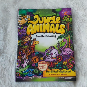 BUKU ANAK : DOODLE ART : JUNGLE ANIMALS