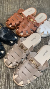 Sandal Jelly Wanita Terbaru/ Sepatu Sendal Karet Cewek Kekinian/ Meilisa 062-12 Jelly Import