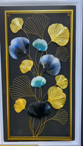 Pajangan hiasan dinding daun ginkgo/luxury wall decor Ginkgo leaf