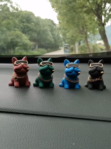Cute Bulldog Car Interior Decoration  Indoor Personalized Decoration Car center console decoration