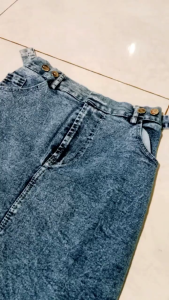 Highwaist Rok Jeans Rok Jeans Skirt Theana // Rok Span Belah Belakang Stretch