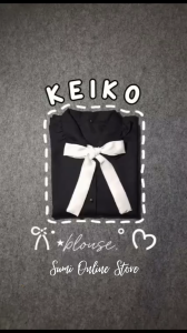 Keiko Blouse Atasan Kemeja Korea ( Size S M L XL XXL XXXL 5L Jumbo )