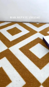 Rak Sepatu 4 Tingkat Susun Model Silang Zigzag Bahan Stainless Steel & Plastik Lentur