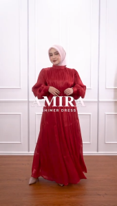 Gamis Shimer Kerah Sanghai / Gamis Shimer Terbaru / Pakaian Muslim wanita / Gamis Muslim Wanita