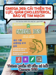 Viên dầu cá Omega 369 viên uống bổ mắt hỗ trợ tim mạch và sức khỏe hỗ trợ làm đẹp da