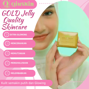 QiuSkin Gold Jelly Skincare Pemutih Kulit Wajah dan Glowing Penghilang Flek Hitam BPOM