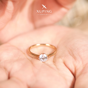 Xuping Cincin Emas Kasual Motif Mata Bulat Aksesoris Wanita 0121210416