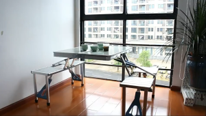 Aluminium Camping Folding Table Picnic Table Outdoor Foldable Table and Chair Set Meja Picnic Meja Camping Lipat 8085