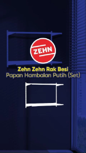 Zehn Rak Besi Papan Hambalan Putih (Set)