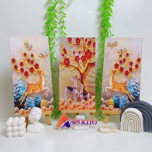 HIASAN DINDING RUSA EMAS AESTHETIC 15X30CM KAMAR DEKORASI RUMAH WALL DECOR PAJANGAN DINDING SATUAN