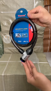 Dây Khóa Vòng Lõi Thép Bọc Nhưạ Chống Trộm Cho Xe Hai Bánh Chiều Dài 85cm Tiện Dụng