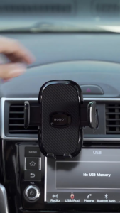 ROBOT Car Holder RT-CH21 Black Rotatable For Smartphone Backseat Car Stand Holder - Garansi Resmi 1 Tahun