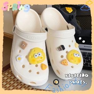 QLshop สวยมงลง รองเท้าแตะแบบสวมหัวโต แฟชั่นสุดน่ารักติดการ์ตูนก้อนชีส สวมใส่สบาย แต่งตัวง่ายได้ทุกแนว ใส่แล้วไม่เจ็บเท้า ราคาดีแบบนี้ของมันต้องมีแล้วมั้ยย