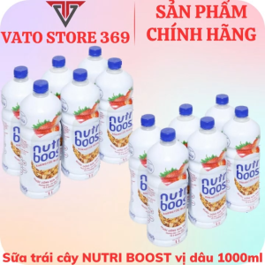 Nước uống sữa trái cây NUTRI BOOST hương dâu chai 1L