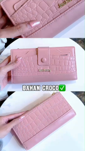 Jims Honey Big Agnes Dompet Kartu Lipat Panjang Wanita Croco Elegan