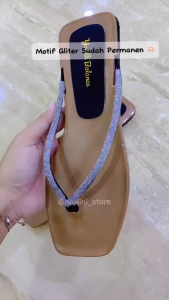 Sandal Jelly Wanita Jepit Tali Bahan Rubber PCU Elastis Ringan Sol Anti Slip Sendal Casual 995-A