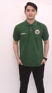 Sonclothing - Kaos kerah pria seragam lengan pendek polo shirt distro logo bordir Garuda Indonesia