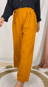Celana kulot tali samping highwaist terbaru / kulot panjang wanita bahan crinkle airflow premium / kulot jumbo kekinian terbaru korean style