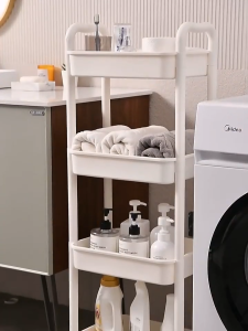 3/4/5 Tier Trolley Storage Racks Multipurpose Home Kitchen Rack Cheap Trolly Storagerack Office Shelves With Plastic Wheel