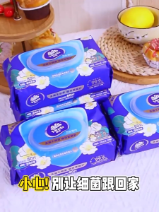 Vinda Wet Tissue Pure Water Cleansing 80 Pcs/ Camellia 80 Pcs 200mm x 150mm Kill Germs and Hygiene维达纯水湿巾80片洁肤柔湿巾抑菌无香成人卫生湿纸巾
