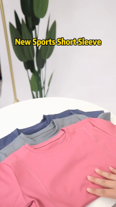 FUYOGI Women Yoga Top T-Shirt Short Sleeve High Elasticity Sport Fitness Workout Outdoor Skin Friendly