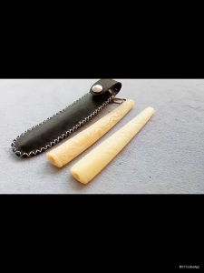 paket hemat Piparoko Once Cangklong Tulangsapi Ukir 12cm Full Ukir Plus Sarung Kulit Sintetis