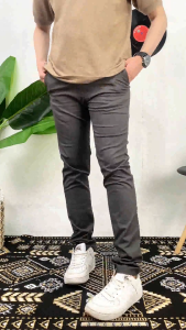 ZWECKOUT LABEL - Chino Pants / Celana Chino Panjang Pria Slimfit Hitam