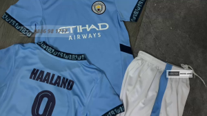 Quần Áo Bóng Đá Trẻ Em Áo Đá Banh Cho Bé CLB Barca In Sẵn Tên Số Cầu Thủ