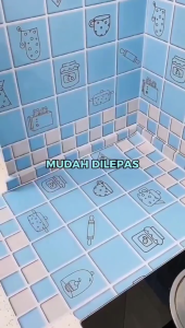 Wallpaper Dapur Mudah dibersihkan Wall Stickers 60CM*100CM/300CM Wallpaper Dinding