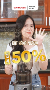 Máy ép chậm SUNHOUSE SHD5503 - Dung tích lớn - Công suất mạnh 240W - Cảm biến an toàn - Tự ngắt khi quá nhiệt - Bảo hành 12 tháng - Lazada