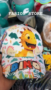 Topi baseball anak laki laki perempuan motif dinosaurus lucu umur 2-8 tahun