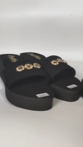 Sandal Wedges 6 Cm Kokop Balok Variasi Jasco Wanit Kekinian