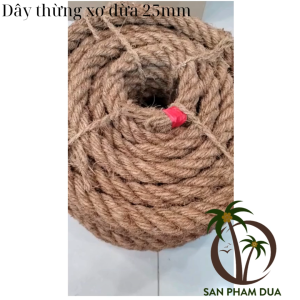 Dây  thừng làm xích đu dây thừng 25mm sợi xơ dừa cuộn 25m dây thừng 25ly